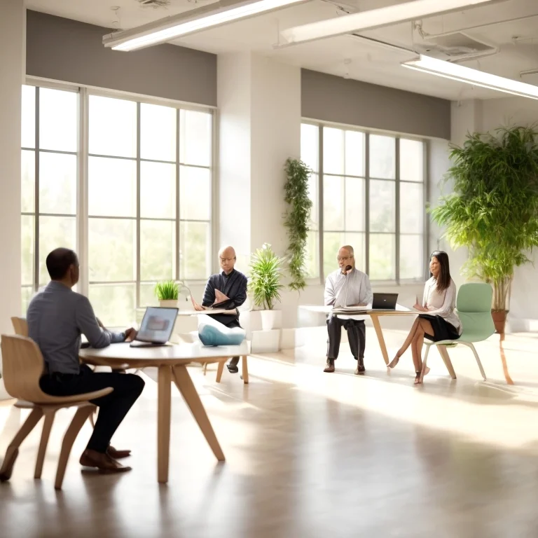 Grupo de empresarios en taller espiritual